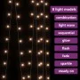 LED Lichtvorhang 300 LED kaltweiß 8 Funktionen 3x3 m von vidaXL, Weihnachtsbeleuchtung - Ref: Foro24-328925, Preis: 26,55 €, ...