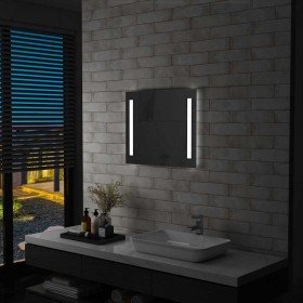 Espejo de pared de baño con LED 60x50 cm
