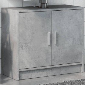 Armario de lavabo madera ingeniería gris hormigón 63x29x55 cm en Muebles de baño | Comprar online en Foro24