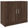 Armario de lavabo madera ingeniería marrón roble 63x29x55 cm