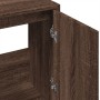Armario de lavabo madera ingeniería marrón roble 63x29x55 cm