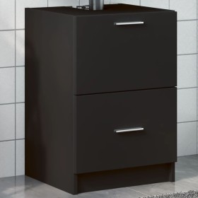 Armario de lavabo madera de ingeniería negro 40x37x59 cm Armario de lavabo madera de ingeniería negro 40x37x59 cm