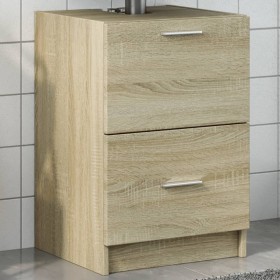 Armario de lavabo madera de ingeniería roble Sonoma 40x37x59 cm Armario de lavabo madera de ingeniería roble Sonoma 40x37x59 cm