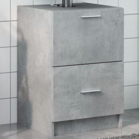 Armario de lavabo madera ingeniería gris hormigón 40x37x59 cm Armario de lavabo madera ingeniería gris hormigón 40x37x59 cm