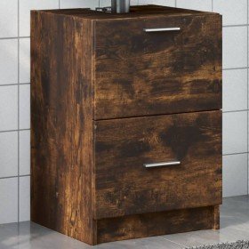 Armario de lavabo madera ingeniería roble ahumado 40x37x59 cm en Muebles de baño | Comprar online en Foro24