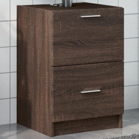 Armario de lavabo madera de ingeniería marrón roble 40x37x59 cm Armario de lavabo madera de ingeniería marrón roble 40x37x59 cm