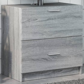 Armario de lavabo madera de ingeniería gris Sonoma 59x37x59 cm Armario de lavabo madera de ingeniería gris Sonoma 59x37x59 cm