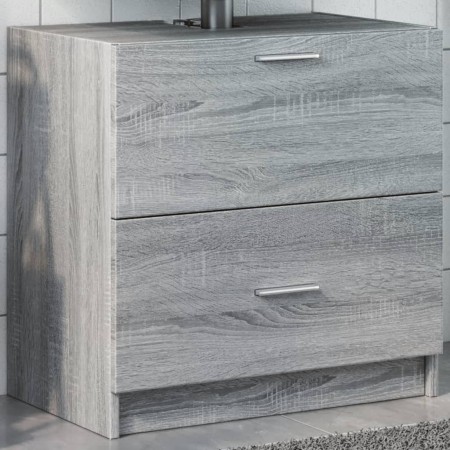 Armario de lavabo madera de ingeniería gris Sonoma 59x37x59 cm en Muebles de baño | Comprar online en Foro24