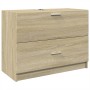Armario de lavabo madera de ingeniería roble Sonoma 78x37x59 cm