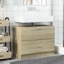 Armario de lavabo madera de ingeniería roble Sonoma 78x37x59 cm
