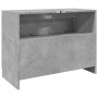Armario de lavabo madera ingeniería gris hormigón 78x37x59 cm