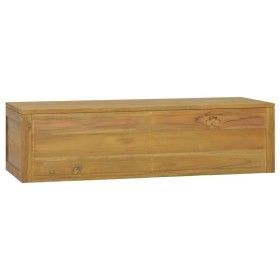 Armario de baño de pared madera maciza de teca 110x45x30 cm de vidaXL, Taquillas y armarios de almacenamiento - Ref: Foro24-3...