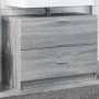 Armario de lavabo madera de ingeniería gris Sonoma 78x37x59 cm