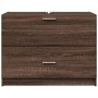 Armario de lavabo madera de ingeniería marrón roble 78x37x59 cm