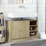 Armario de lavabo madera de ingeniería roble Sonoma 90x29x55 cm