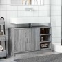 Armario de lavabo madera de ingeniería gris Sonoma 90x29x55 cm