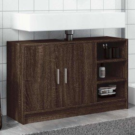 Mueble de lavabo madera de ingeniería roble marrón 90x29x55 cm en Muebles de baño | Comprar online en Foro24
