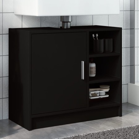 Armario para lavabo madera de ingeniería negro 63x29x55 cm en Muebles de baño | Comprar online en Foro24
