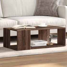 Mesa de centro madera de ingeniería marrón roble 89,5x48x30 cm en Mesas de centro | Comprar online en Foro24