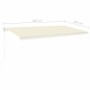 Toldo retráctil manual con postes crema 6x3 m