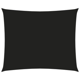 Toldo de vela rectangular tela Oxford negro 4x5 m