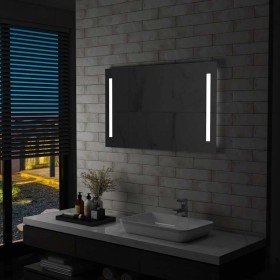 Espejo de pared de baño con LED 100x60 cm