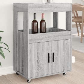 Carrito de bar madera de ingeniería gris Sonoma 60x39,5x89 cm Carrito de bar madera de ingeniería gris Sonoma 60x39,5x89 cm