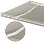 Toldo retráctil manual con luz LED color crema 6x3 m