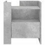Mesita de noche madera de ingeniería gris hormigón 45x50x50 cm