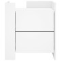 Mesita de noche madera de ingeniería blanco 45x50x50 cm