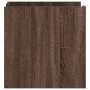 Mesita de noche madera de ingeniería roble marrón 45x50x50 cm