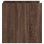 Mesita de noche madera de ingeniería roble marrón 45x50x50 cm
