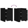 Mesita de noche madera de ingeniería negro 45x50x65 cm