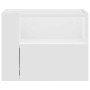Mesitas de noche de pared 2 unidades blanca 45x30x35 cm