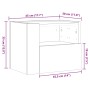 Mesitas de noche de pared 2 unidades blanca 45x30x35 cm en Mesitas de noche | Comprar online en Foro24