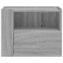 Mesitas de noche de pared 2 uds gris Sonoma 45x30x35 cm