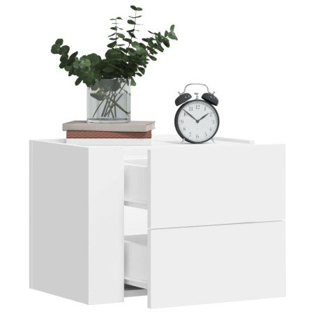 Mesita de noche de pared blanco 45x30x35 cm en Mesitas de noche | Comprar online en Foro24