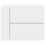 Mesitas de noche de pared 2 unidades blanca 45x30x35 cm