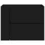 Mesitas de noche de pared 2 unidades negra 45x30x35 cm