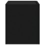 Mesitas de noche de pared 2 unidades negra 45x30x35 cm
