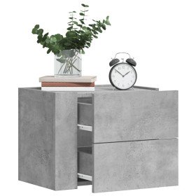 Mesita de noche de pared 2 uds color gris hormigón 45x30x35 cm en Mesitas de noche | Comprar online en Foro24
