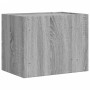 Mesitas de noche de pared 2 uds gris Sonoma 45x30x35 cm