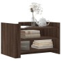 Mesa de centro de madera de ingeniería marrón roble 80x50x50 cm