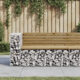 Gabion design garden bench impregnated pine wood 122x71x65.5cm by vidaXL, garden benches - Ref: Foro24-834385, Price: 153,63 ...