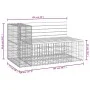Banco jardín diseño gavión madera pino impregnada 122x71x65,5cm de vidaXL, Bancos de jardín - Ref: Foro24-834385, Precio: 153...
