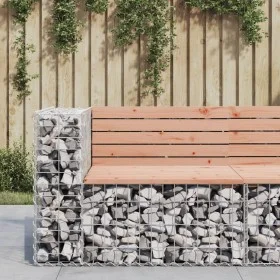 Gabion design garden bench Douglas fir wood 92x71x65.5 cm by vidaXL, garden benches - Ref: Foro24-834381, Price: 110,75 €, Di...