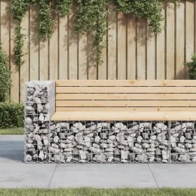 Gabion design garden bench solid pine wood 122x71x65.5 cm by vidaXL, garden benches - Ref: Foro24-834383, Price: 148,38 €, Di...