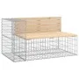Gabion design garden bench solid pine wood 122x71x65.5 cm by vidaXL, garden benches - Ref: Foro24-834383, Price: 148,38 €, Di...