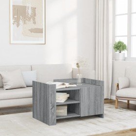 Mesa de centro de madera de ingeniería gris Sonoma 80x50x50 cm en Mesas de centro | Comprar online en Foro24