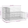Gabion design garden bench solid pine wood 122x71x65.5 cm by vidaXL, garden benches - Ref: Foro24-834383, Price: 148,38 €, Di...